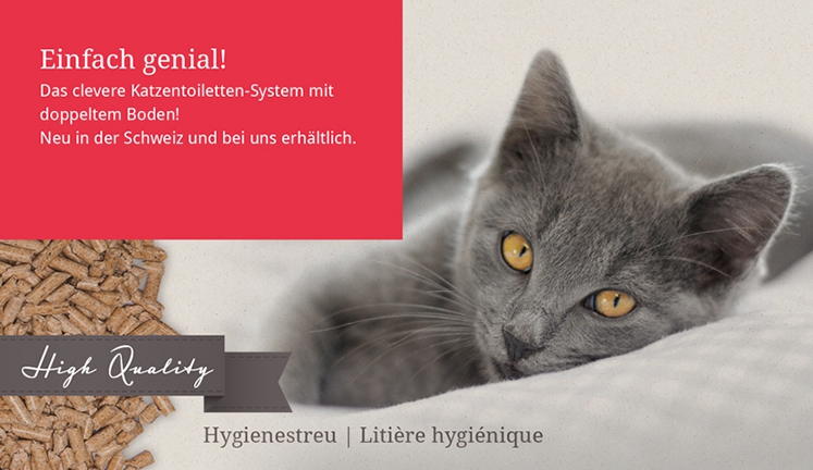 Einfach genial! Das clevere Katzentoiletten-System mit doppeltem Boden! Neu in der Schweiz und bei uns erhältlich.
